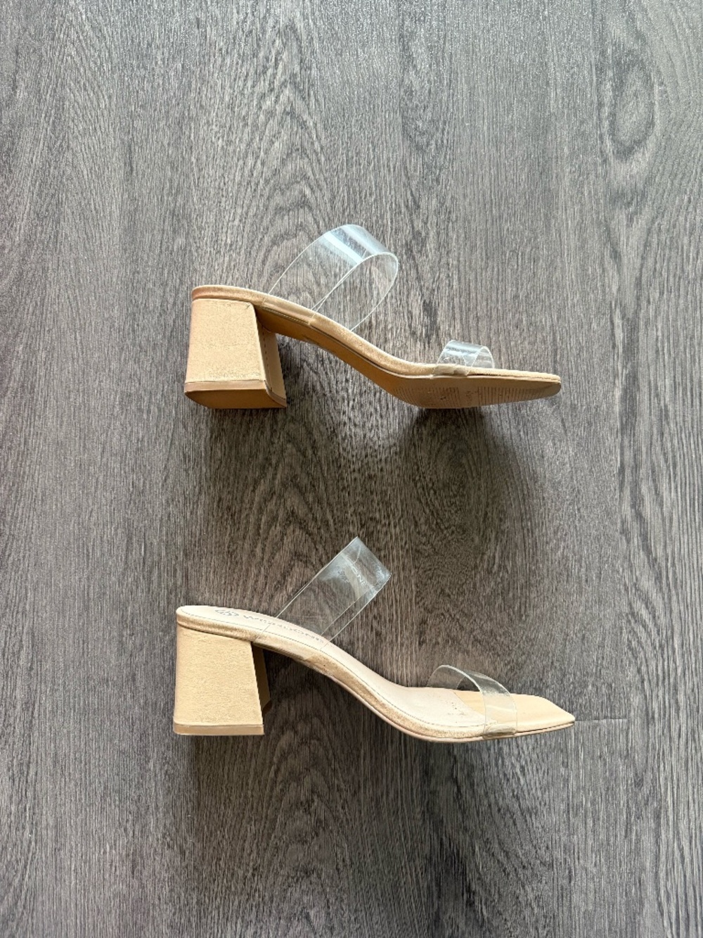 Wishbone Nude Clear Heels